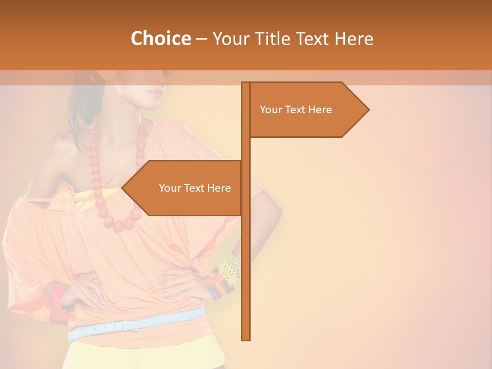 Naranja Accesorios PowerPoint Template