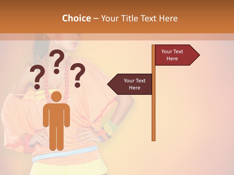 Naranja Accesorios PowerPoint Template