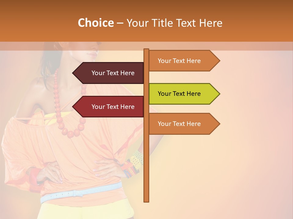Naranja Accesorios PowerPoint Template