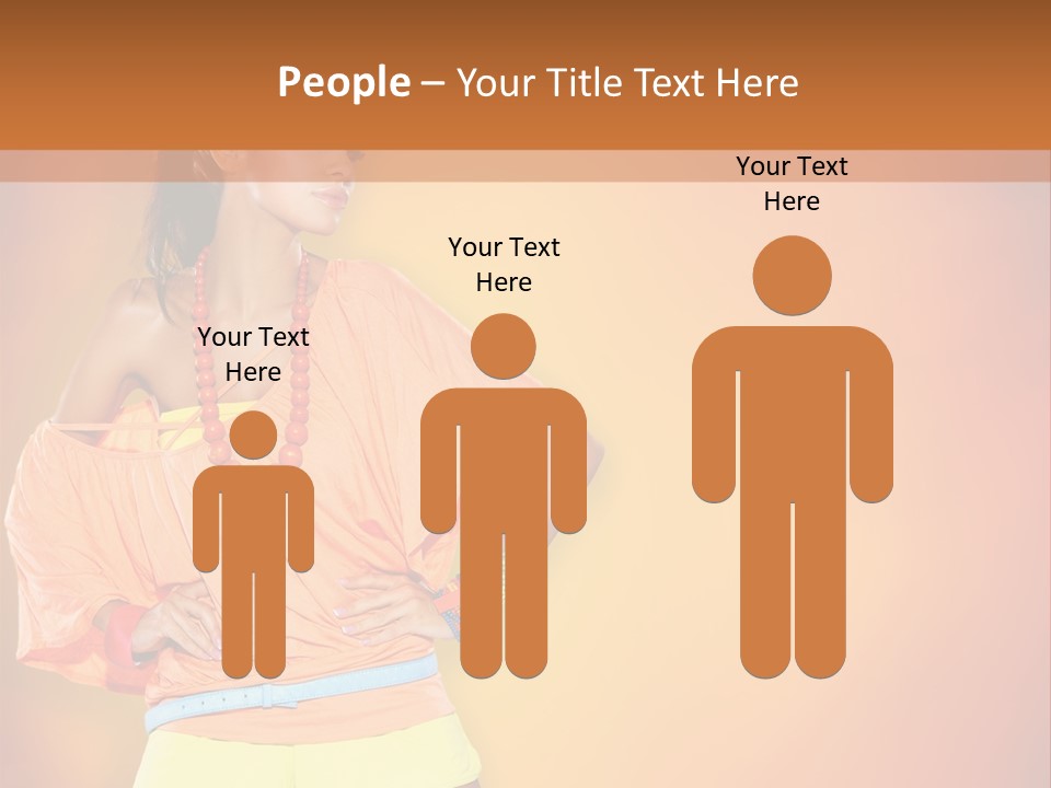 Naranja Accesorios PowerPoint Template