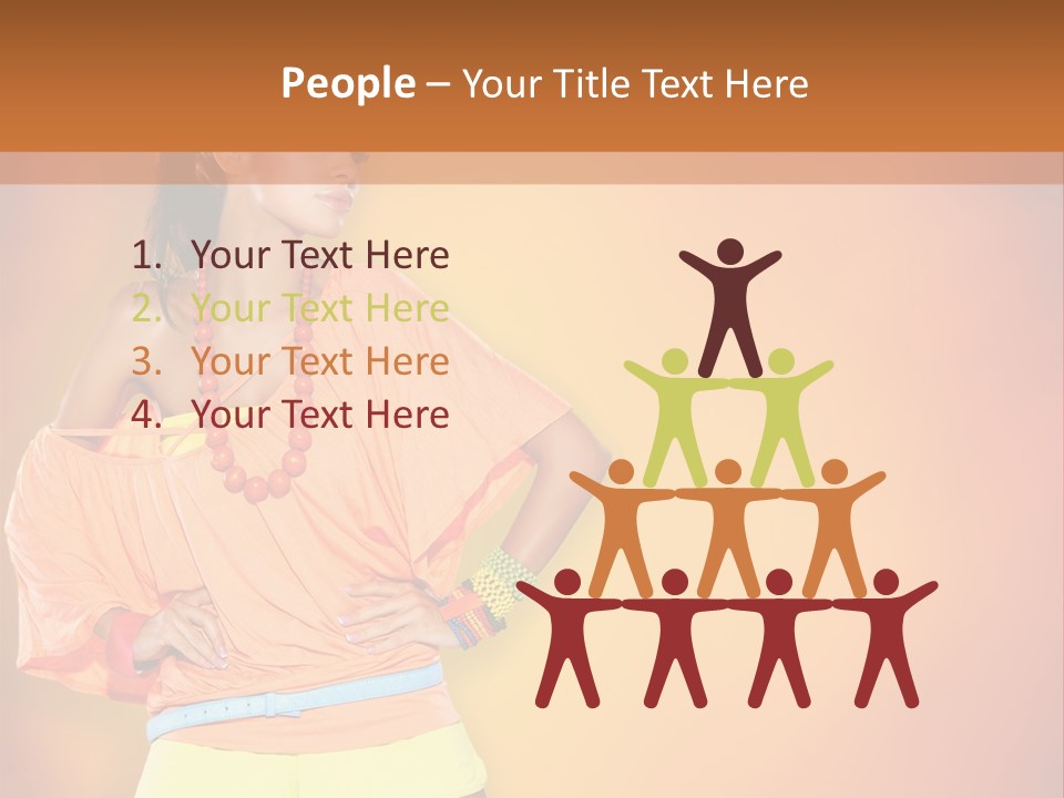 Naranja Accesorios PowerPoint Template