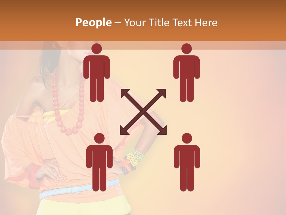 Naranja Accesorios PowerPoint Template