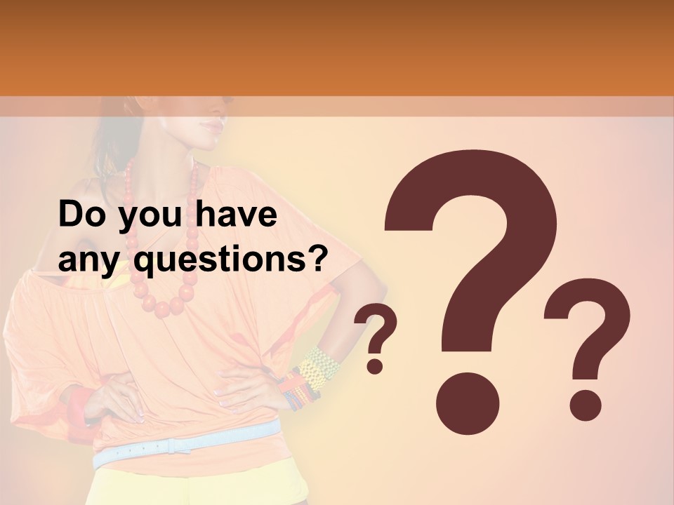 Naranja Accesorios PowerPoint Template