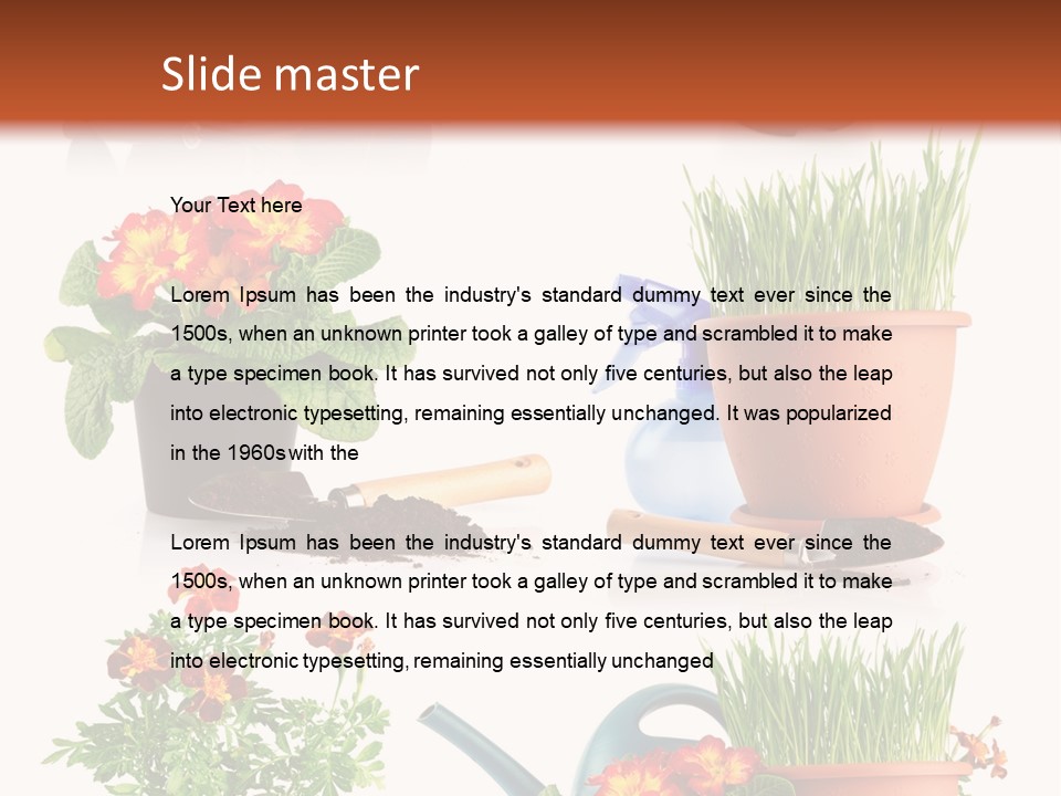 Flowers Pot PowerPoint Template