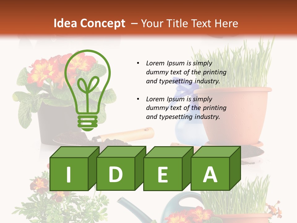 Flowers Pot PowerPoint Template