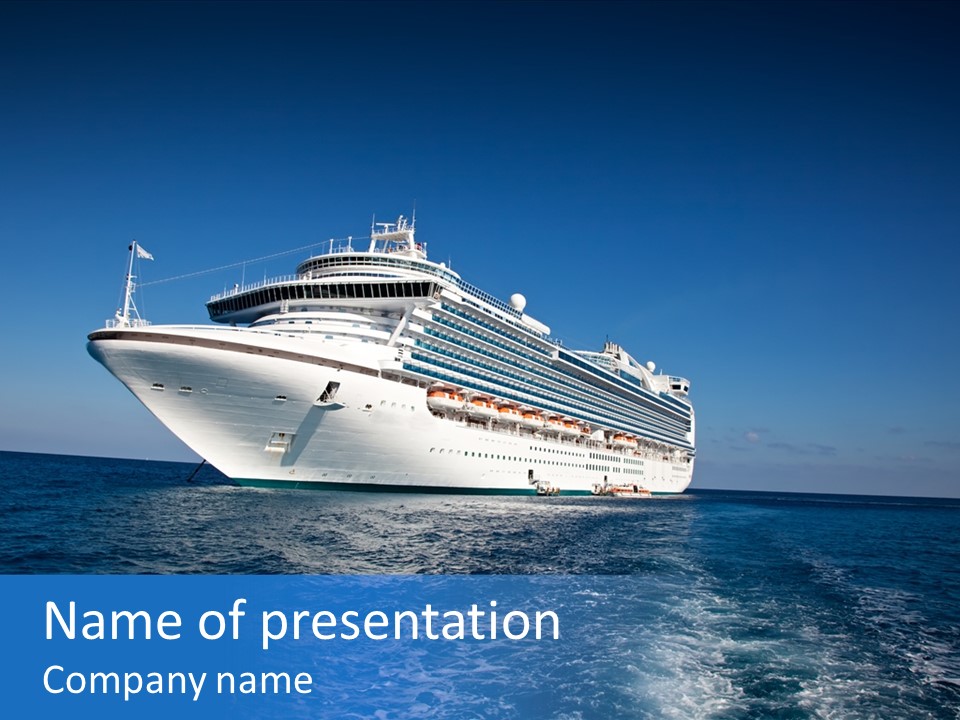 Ship Of Sea PowerPoint Template