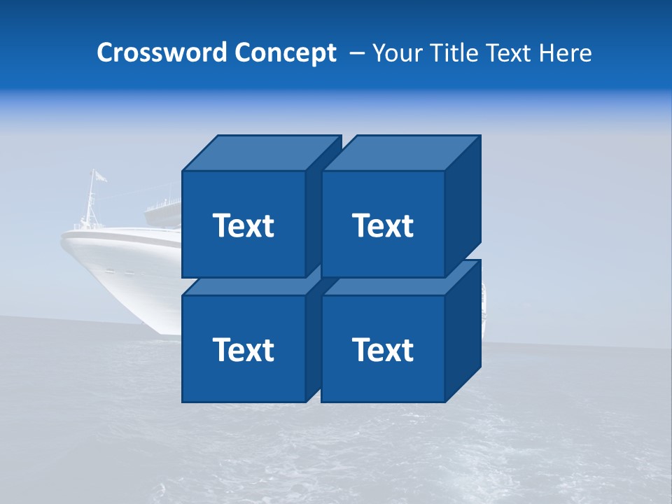 Ship Of Sea PowerPoint Template