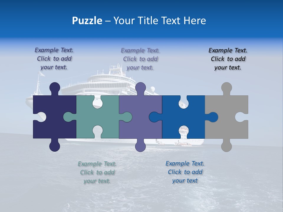 Ship Of Sea PowerPoint Template