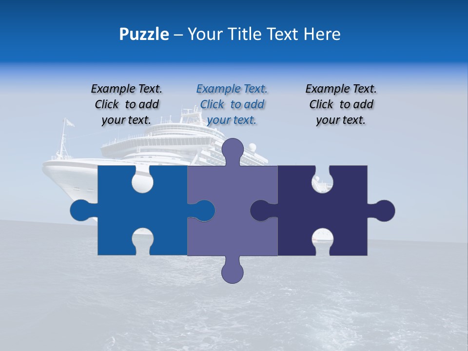 Ship Of Sea PowerPoint Template