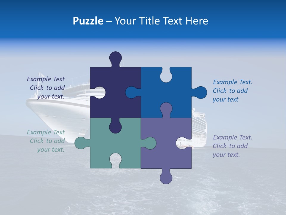 Ship Of Sea PowerPoint Template