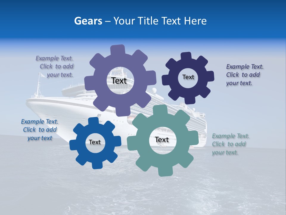 Ship Of Sea PowerPoint Template