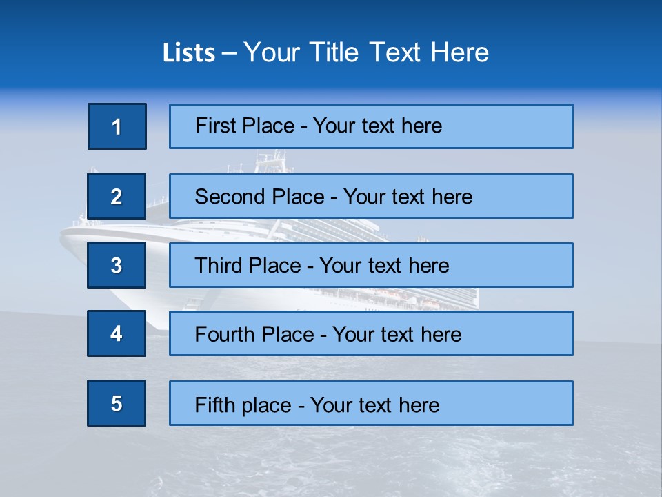Ship Of Sea PowerPoint Template