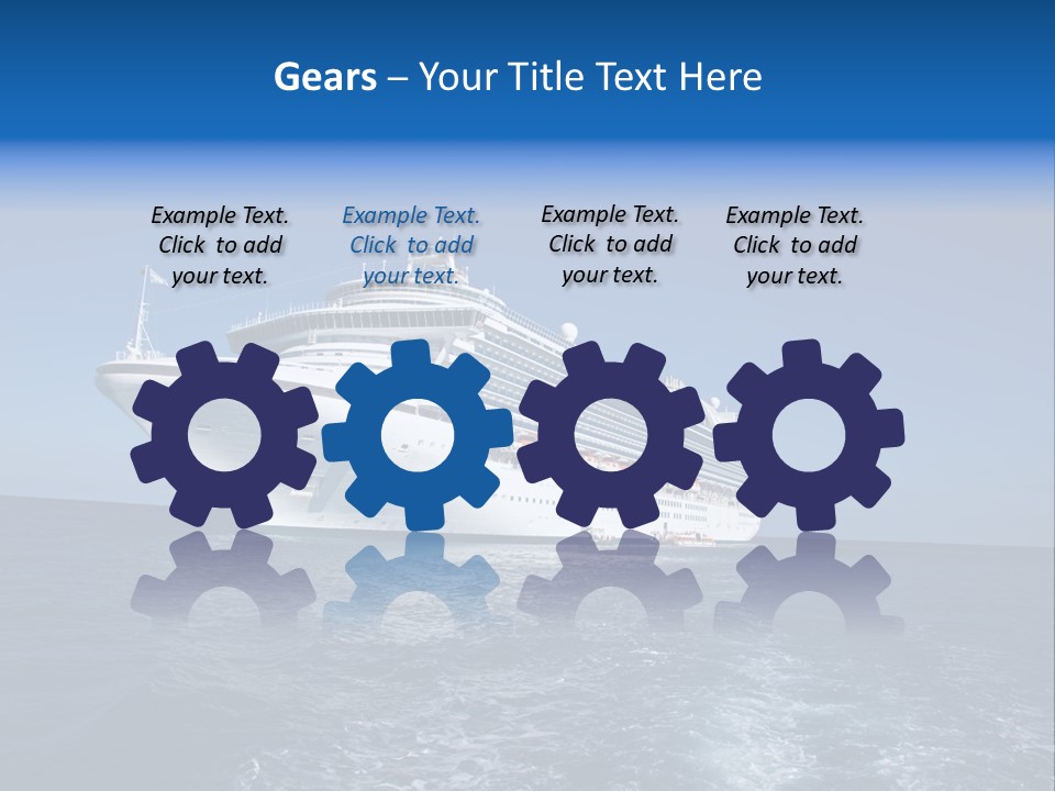 Ship Of Sea PowerPoint Template