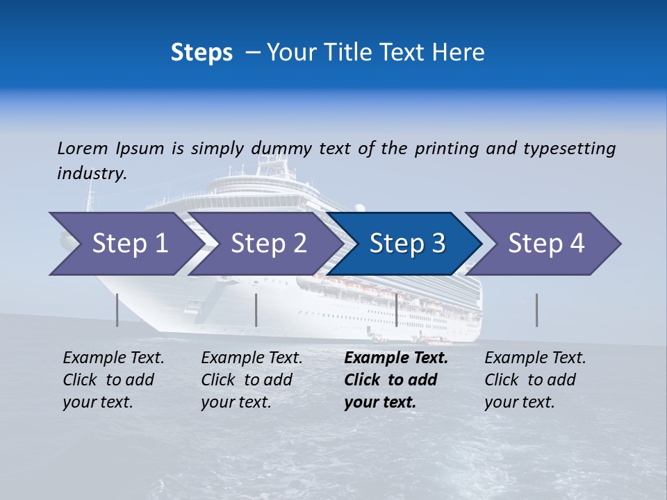 Ship Of Sea PowerPoint Template