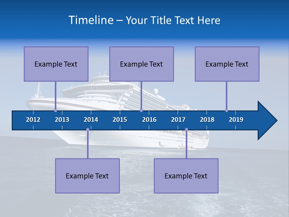 Ship Of Sea PowerPoint Template