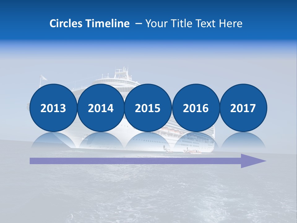 Ship Of Sea PowerPoint Template