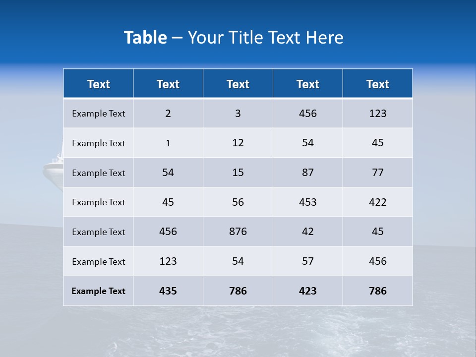 Ship Of Sea PowerPoint Template