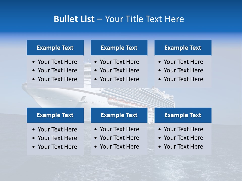 Ship Of Sea PowerPoint Template
