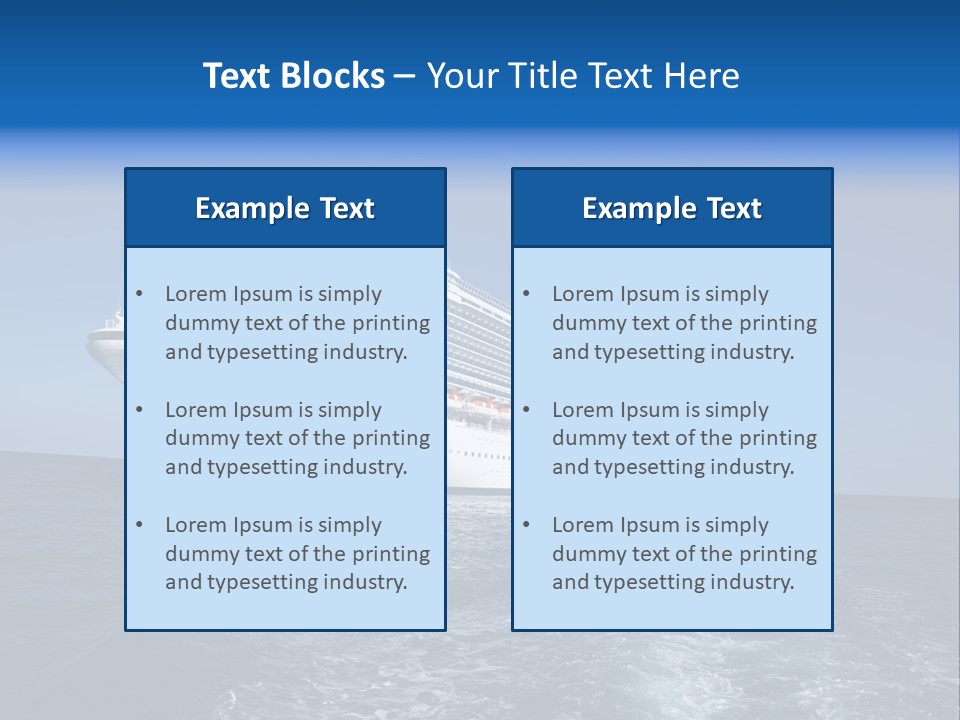 Ship Of Sea PowerPoint Template