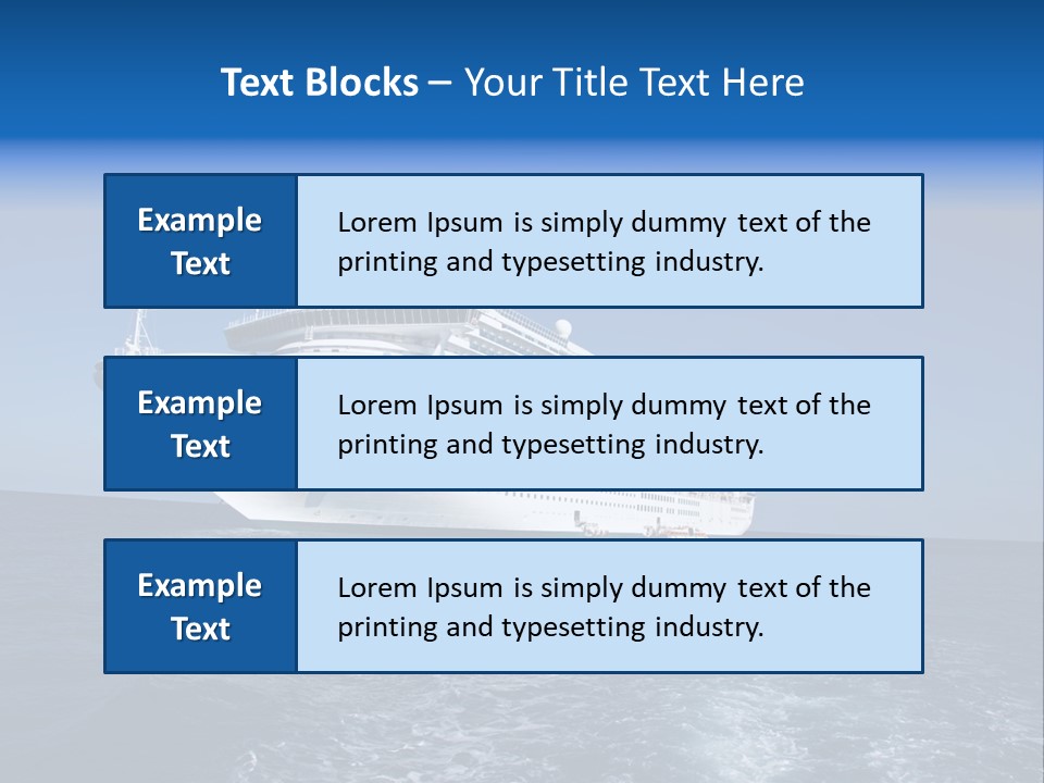 Ship Of Sea PowerPoint Template