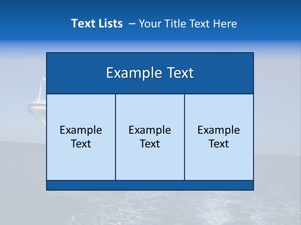 Ship Of Sea PowerPoint Template