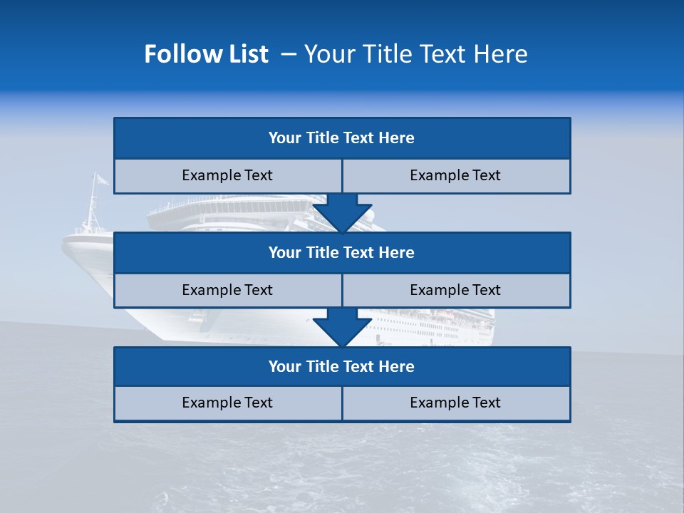 Ship Of Sea PowerPoint Template