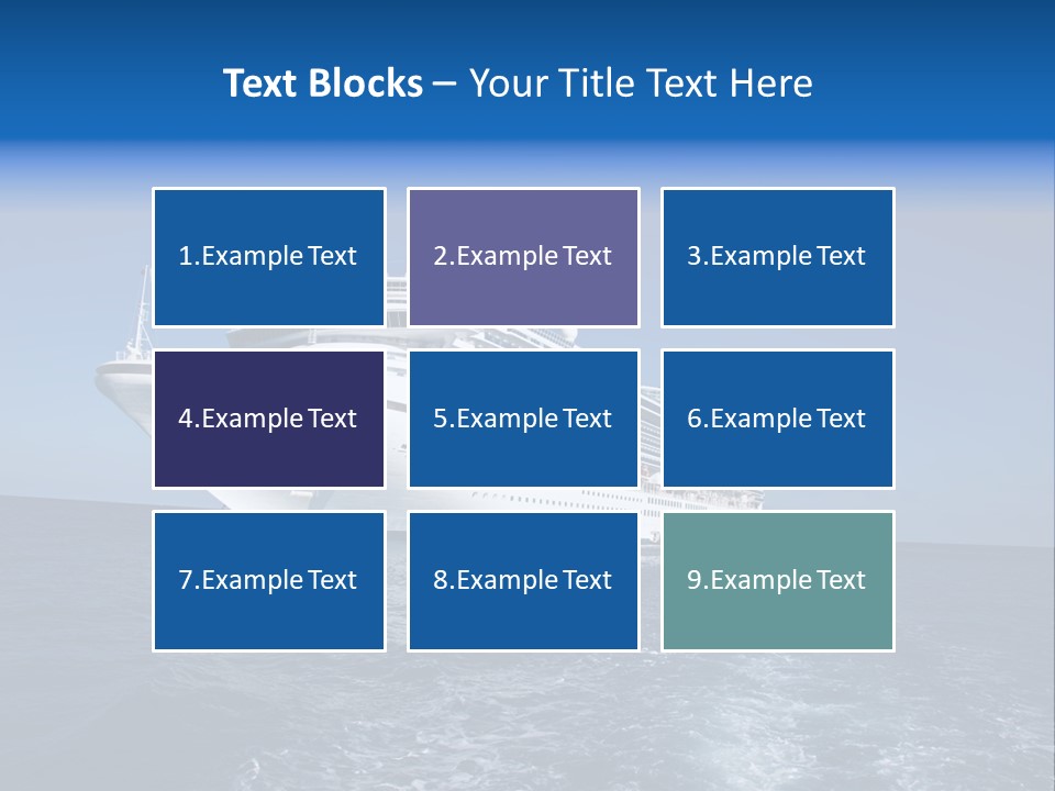 Ship Of Sea PowerPoint Template