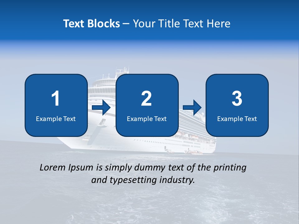 Ship Of Sea PowerPoint Template