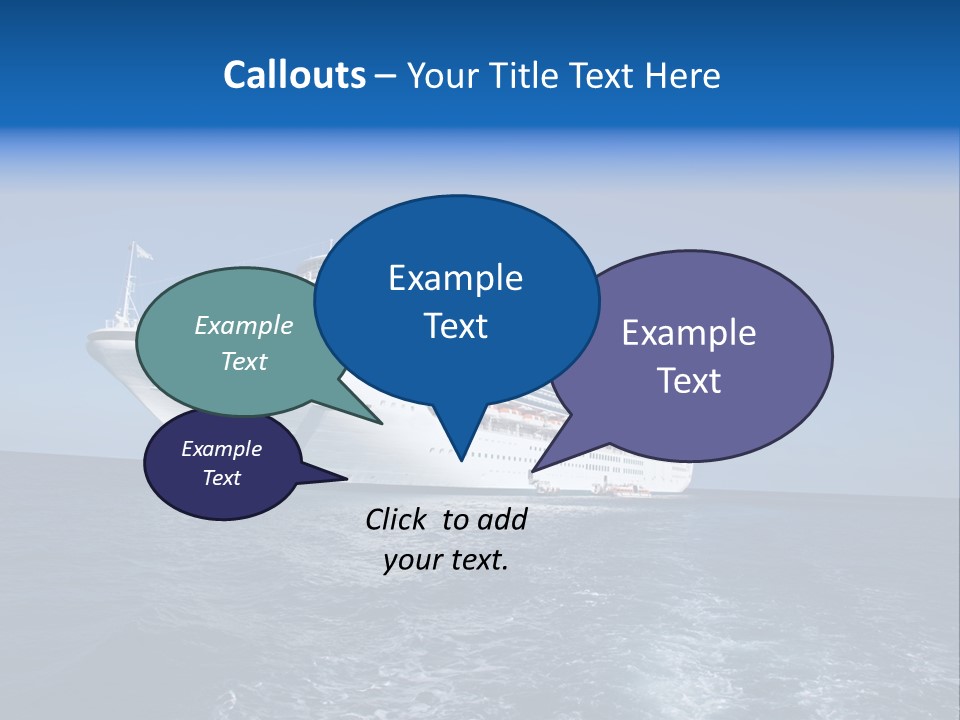 Ship Of Sea PowerPoint Template