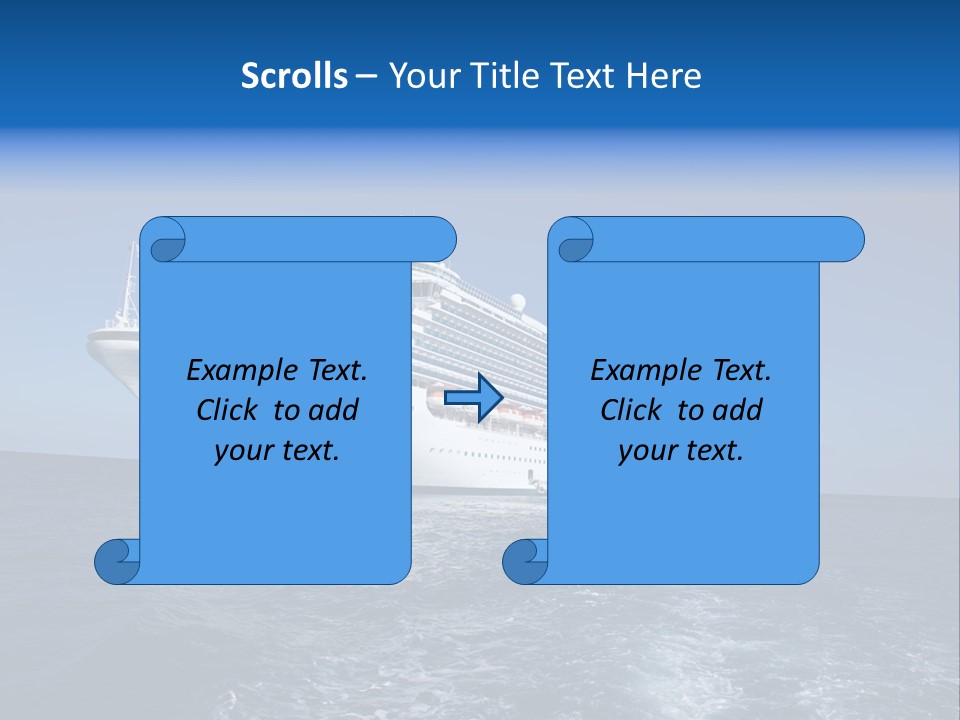 Ship Of Sea PowerPoint Template
