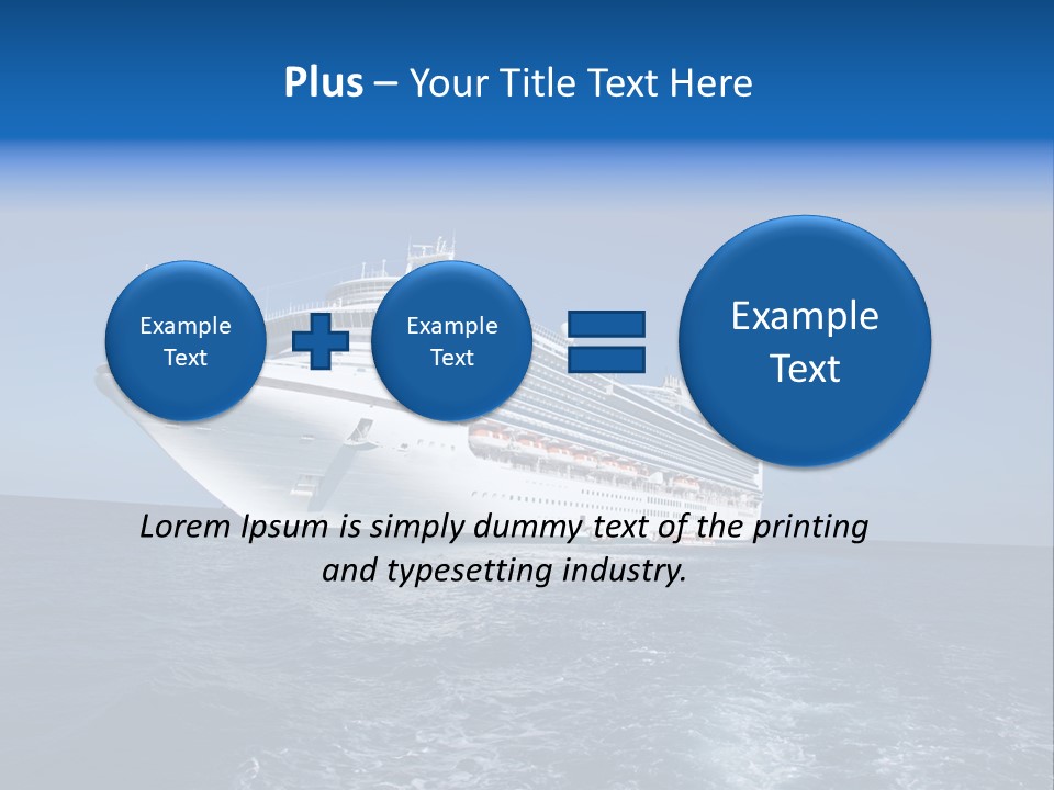 Ship Of Sea PowerPoint Template