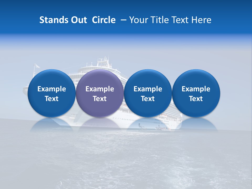 Ship Of Sea PowerPoint Template