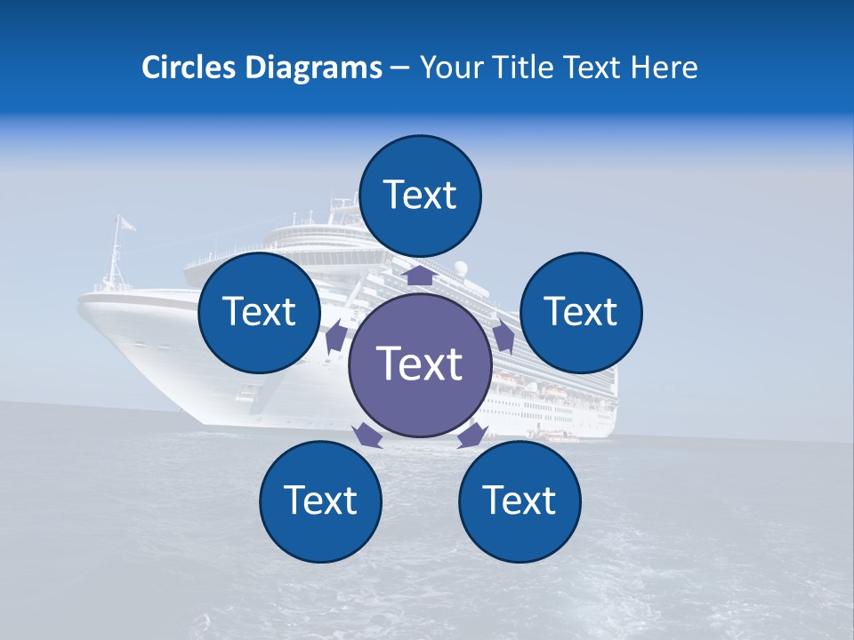 Ship Of Sea PowerPoint Template