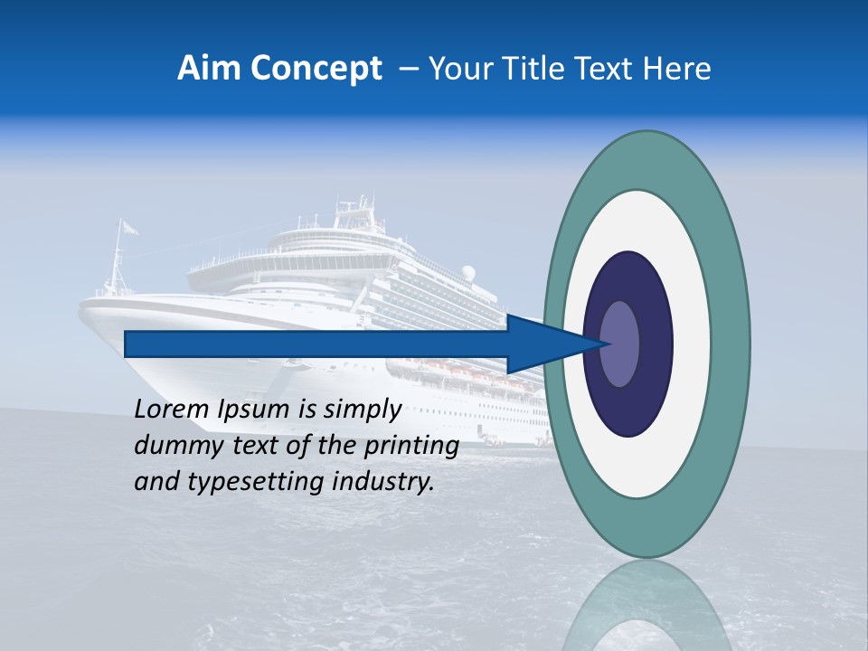 Ship Of Sea PowerPoint Template