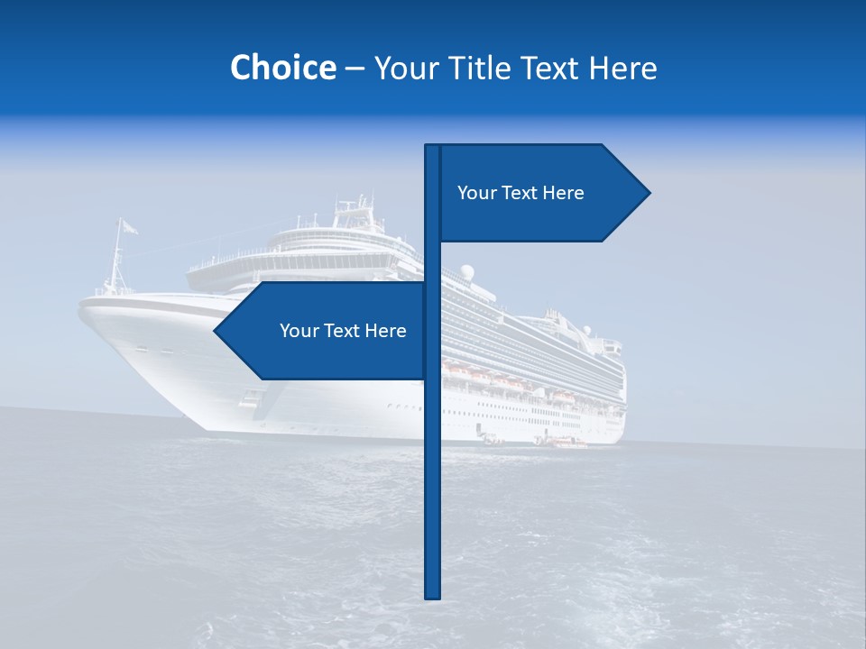 Ship Of Sea PowerPoint Template