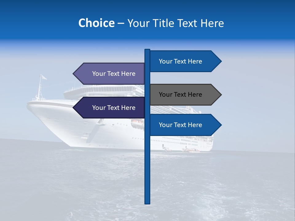 Ship Of Sea PowerPoint Template