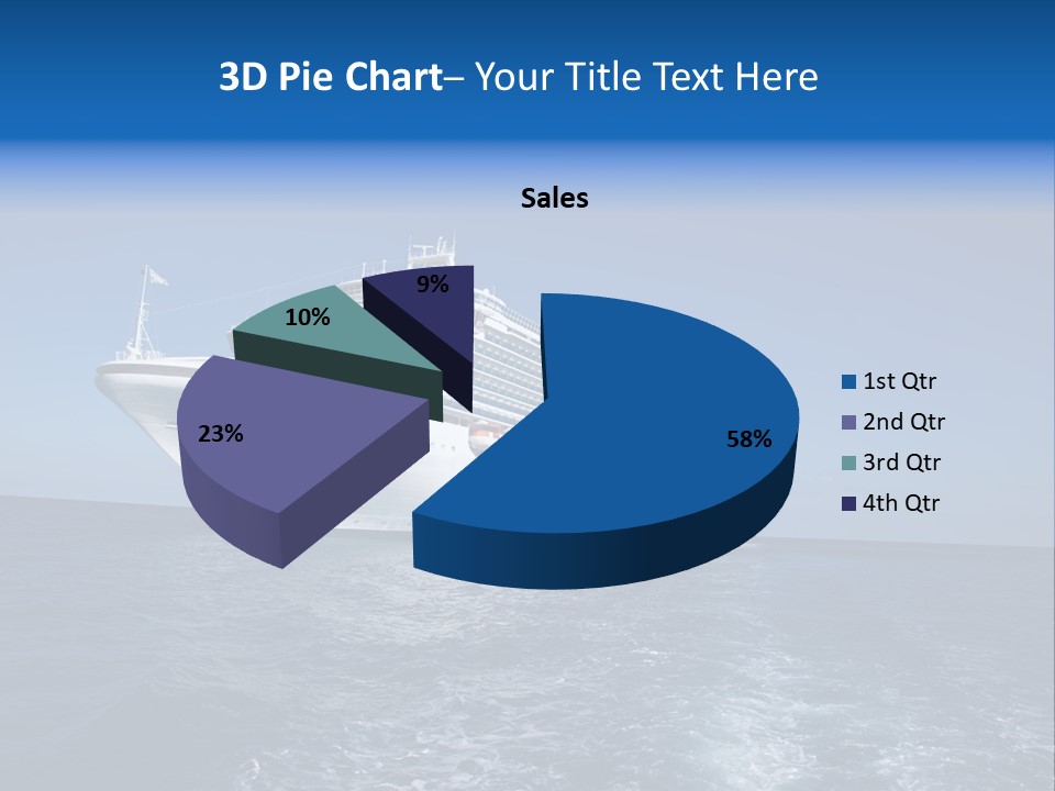 Ship Of Sea PowerPoint Template