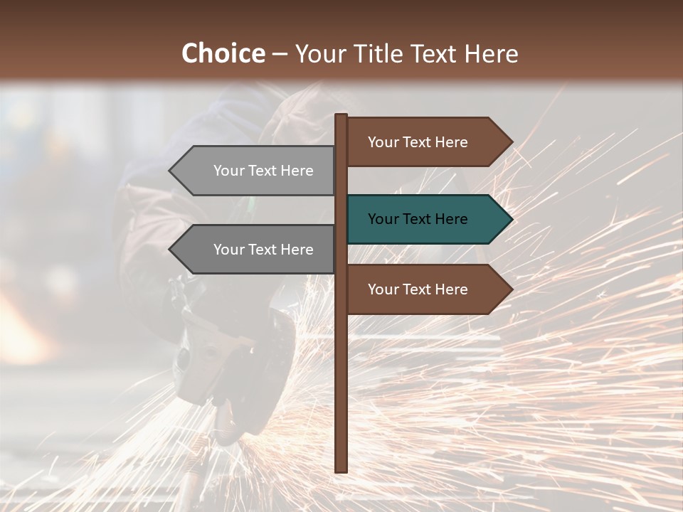 Worker In Factory PowerPoint Template