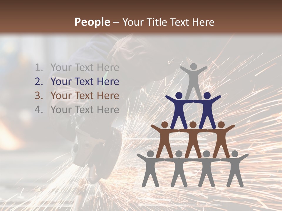 Worker In Factory PowerPoint Template