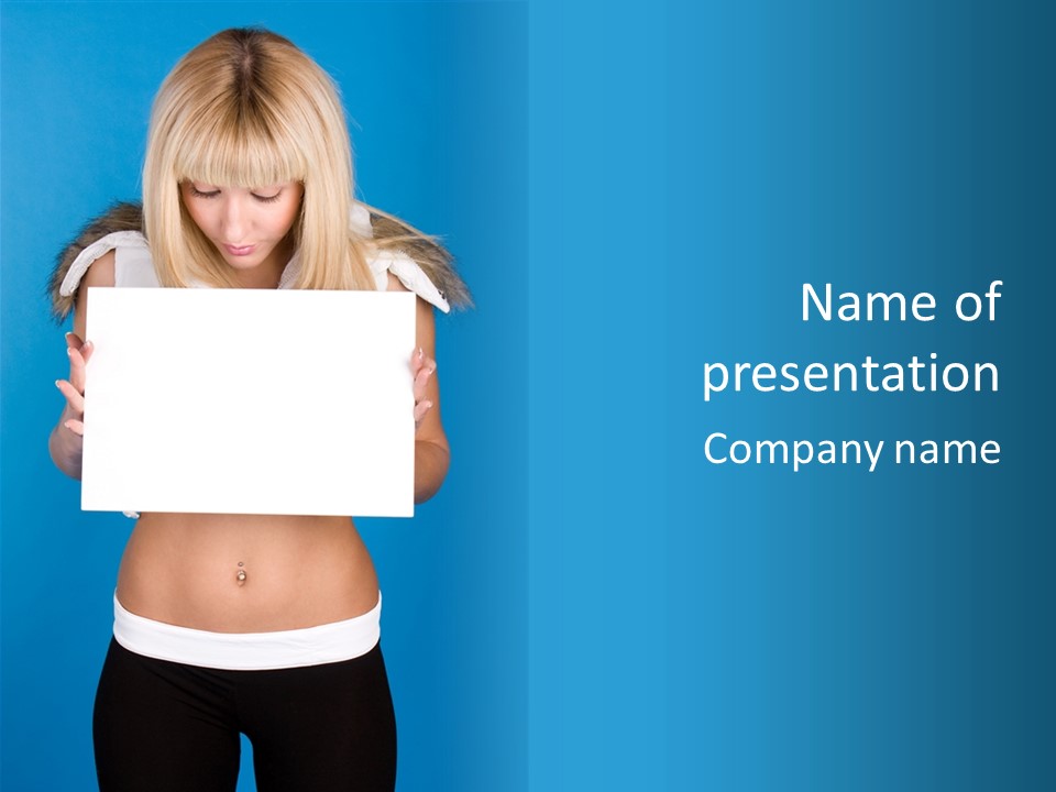 Caucasian Lady Copy PowerPoint Template