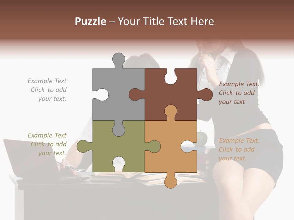 Thinking Young Studying PowerPoint Template