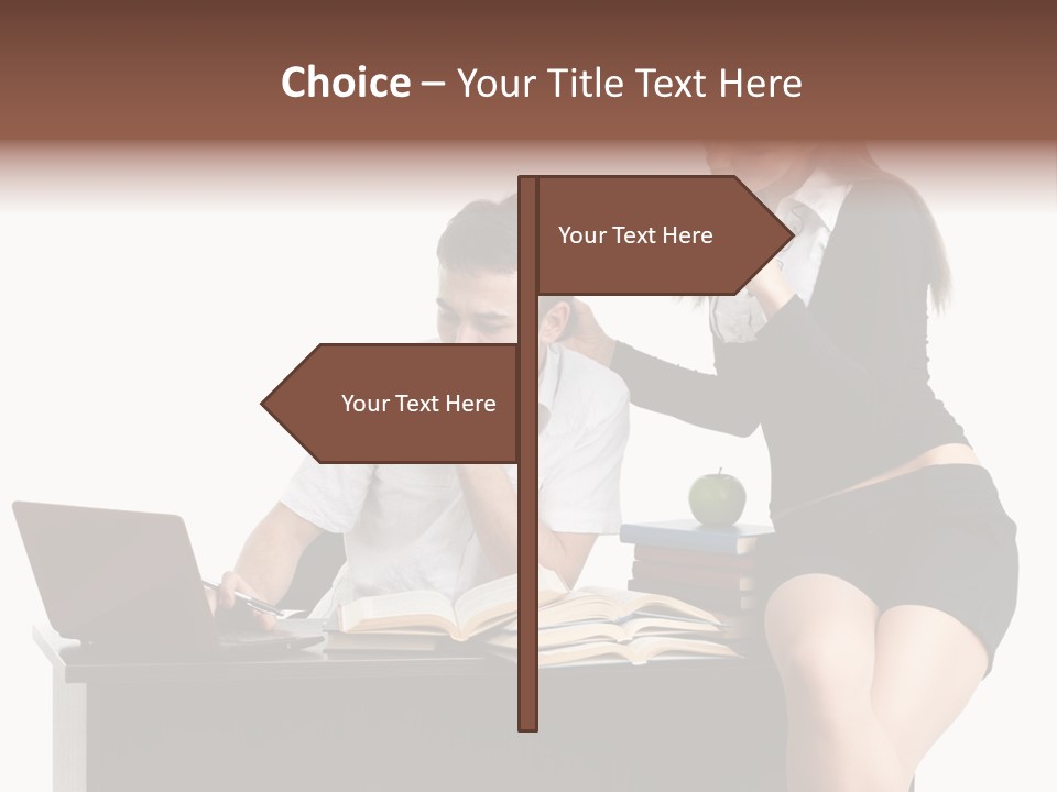 Thinking Young Studying PowerPoint Template