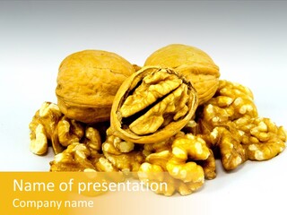 Free Clip Art Walnuts PowerPoint Template