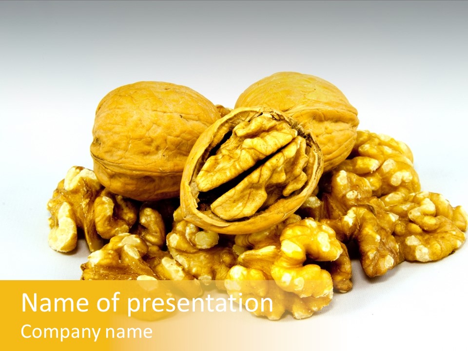 Free Clip Art Walnuts PowerPoint Template