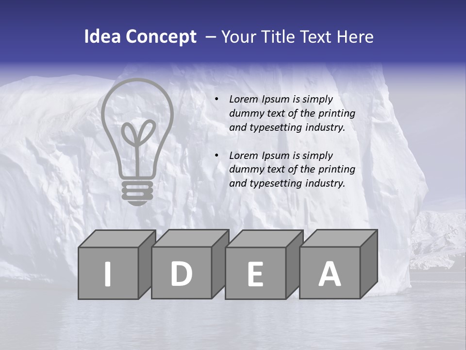Ice Iceberg Idyllic PowerPoint Template