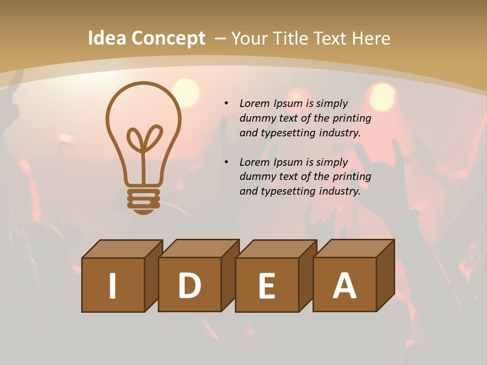 Heavy Metal Concert Crowd PowerPoint Template