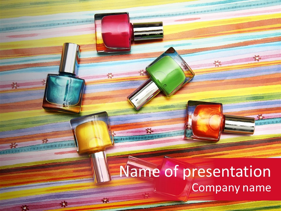 Nail Polish Background PowerPoint Template