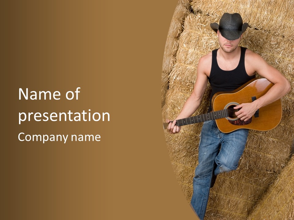 Country Guitar PowerPoint Template