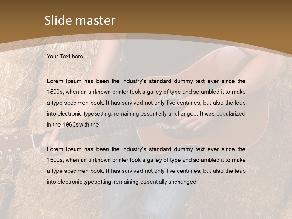 Country Guitar PowerPoint Template