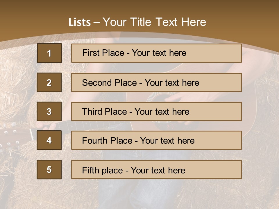 Country Guitar PowerPoint Template
